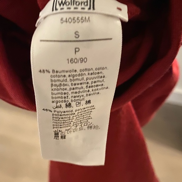 Red Wolford Women's Colorado Turtleneck Thong Bodysuit - Size Small - Picture 3 of 5